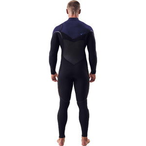 2024 O'Neill Hombres Psycho Tech 4/3mm+ Chest Zip Neopreno 5505 - Black / Navy